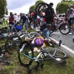 Police want to find the fan whose sign caused a massive Tour de France crash